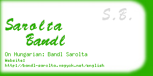 sarolta bandl business card